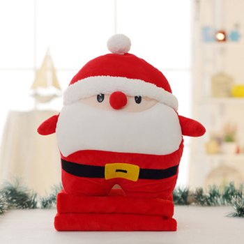 聖誕老人造型拉鍊式毛毯-聖誕節禮品-滌綸200g	_2